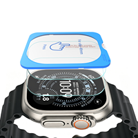 Protection d'écran en verre trempé 2.5D anti-rayures à couverture intégrale pour Apple Watch Ultra 1 2 3 49mm, installation facile