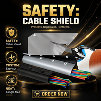 Funda Protectora para Cables Leko HPC de PVC con Cierre de Botón, Reutilizable, Protector de Cables Industrial, Cubierta Flexible para Arneses, UL94-V0, 15 mm, 220 V