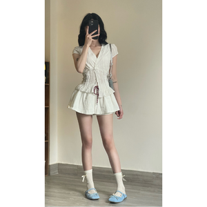 Jupe de mode pour femme de haute qualité, taille haute, évasée, avec short de sécurité intégré, respirante, séchage rapide, plusieurs tailles, fermeture, été - Product Image 1