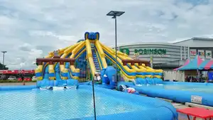 Bán Hot <span class=keywords><strong>Inflatable</strong></span> Trượt Nước Với Hồ Bơi Bơi Bóng Đồ Chơi Hồ Bơi Công Viên Nước <span class=keywords><strong>Inflatable</strong></span> Với Hồ Bơi - Product Image 2