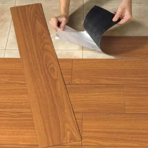 Autoadesivo 30*60 & 60*60 Design <span class=keywords><strong>legno</strong></span> buccia e bastone LVT vinile adesivo rivestimento in plastica Adhesivo facile installazione - Product Image 2