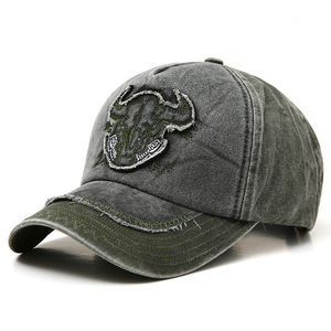 Casquette de baseball vintage à visière plate - Unisexe, tendance, pare-soleil de pêche avec motif lettres et nœuds, 100% coton, <span class=keywords><strong>boucle</strong></span> dorée cuivrée - Product Image 6