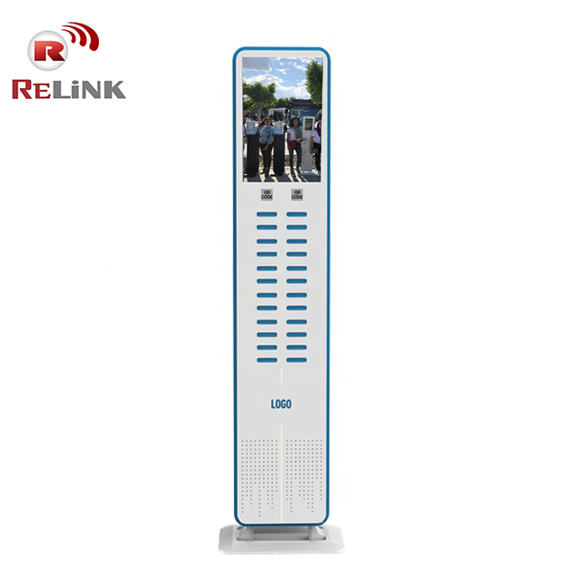 24 Slots Airport Rental Mobile Phone Portable Power Bank Sharing Menu Charger Station