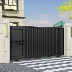 Gran oferta, puerta corredera automática eléctrica para jardín de Villa, entrega rápida, puerta <span class=keywords><strong>Exterior</strong></span> inteligente para casa, puerta de Metal para patio, Material personalizado - Product Image 6