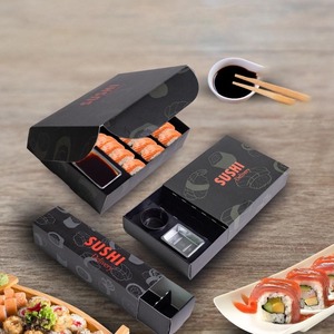 IMEE, venta al por mayor, Sushi fiambrera para llevar con divisor, comida rápida personalizada, desayuno, almuerzo, caja para llevar, gran oferta, caja de papel para Sushi - Product Image 1
