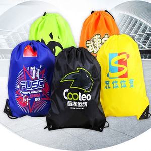 Sac à cordon personnalisé en usine avec logo, sac à dos de sport en polyester et nylon, sac à cordon portable unisexe pour la gym, sac à chaussures à cordon - Product Image 1