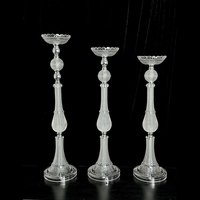 Décoration de mariage Cristal acrylique transparent Support de fleurs de mariage Pièce centrale pour table de mariage