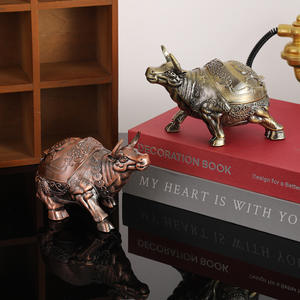 Cenicero ecológico de <span class=keywords><strong>vaca</strong></span> de la suerte moderno con tapa para decoración antimoscas de sala de estar - Product Image 1