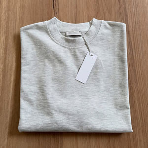 Camiseta de Cuello Redondo de Algodón Grueso, Corta, Holgada, de 250 g, Blanca, Personalizada, Lisa, Transpirable para Hombre, del Mejor Fabricante - Product Image 4