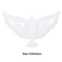 Volant blanc oiseau ballons mariée paix Pigeons ballon pour la décoration de fête de mariage bébé douche hélium Globos