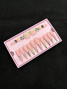 Luxury Handmade Acrylic Hand Paint <strong>Designer</strong> Finger <strong>Toe</strong> <strong>Nails</strong> Set Wholesale Matching Kit Customize Manicure Press on <strong>Nails</strong> - Product Image 5