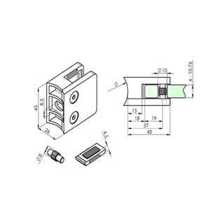 Morsetto Portabicchieri <span class=keywords><strong>in</strong></span> Acciaio Inossidabile <span class=keywords><strong>per</strong></span> Balconi e Scale di Ville Esterne - Product Image 5
