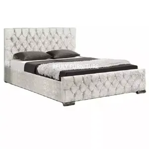 Free Sample Twin Storage Up-holstered Queen Single Double Luxury Lit Complet Cama Matrimonial King Size Bed With Storage