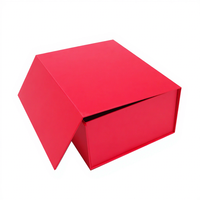Boîte cadeau pliable de qualité supérieure, boîte cadeau en papier à couvercle rabattable avec poignée portable, boîte cadeau pliable pour artisanat