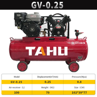 Compresseur d'air à essence TAHU 100L, 7HP, 8 bars, GV-0.25, compresseurs industriels