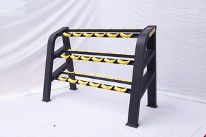 Attrezzature per il Fitness commerciale da palestra utilizzare lo scaffale di stoccaggio pesi per manubri cremagliera Multi manubrio - Product Image 4