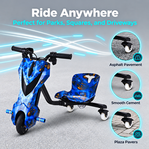Elektrisches Kinder-Dreirad, Fahrrad, Roller, Auto, Go-Kart, Farbige Rauch-Drift-Reifen, Trike-Drift - Product Image 5