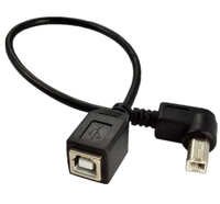 90-Grad-USB-B-Buchse auf Typ-B-Stecker Kurzes Verlängerungskabel für Scanner Mobile Festplatte