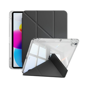 Trường hợp Gấp Y cho <span class=keywords><strong>iPad</strong></span> 11 (2025) & thế hệ thứ 10 (2022) 10.9 inch rõ ràng cứng trở lại Vỏ Acrylic Bìa đứng với chủ bút chì - Product Image 1