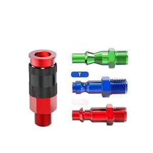 Accouplement rapide à filetage externe 3 en 1 de type américain 1/4 NPT en aluminium anodisé ARO T M pour outils pneumatiques - Product Image 2