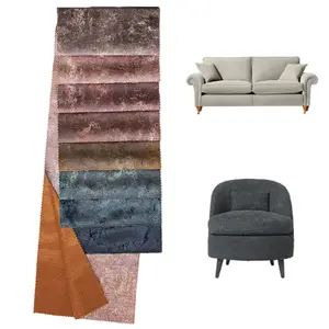 100% poliester rumah tekstil kain tirai beludru gelap Super lembut untuk kursi Sofa