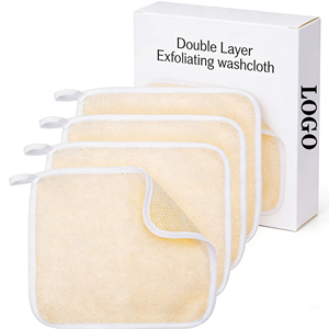 Toalla Exfoliante de Doble Capa de Nailon con Logotipo Personalizado, Esponja Corporal para Ducha, Paño de Limpieza, Esponja de Lufa de Algodón, Toalla de Ducha Exfoliante - Product Image 1