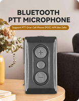 Mikrofon Nirkabel Genggam dengan Remote Control, PTT, dan Headset Walkie Talkie dengan Jack Audio 3.5mm untuk Aplikasi Zello
