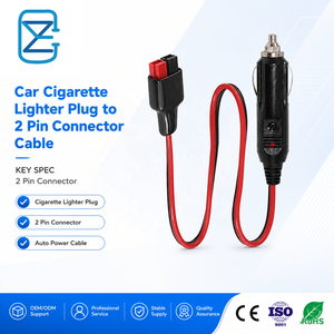 Kabel Konektor Pemantik Rokok Otomotif Tipe Male ke SAE 2 Pin untuk Kabel Daya Listrik Kendaraan - Product Image 1