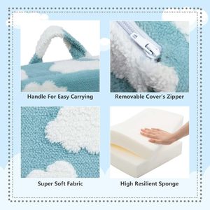 Chaise ultra-douce pour enfants avec motif mignon, rembourrage en mousse, canapé de lecture en sherpa câlin pour garçons <span class=keywords><strong>et</strong></span> filles - Product Image 4