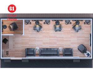 เฟอร์นิเจอร์ร้านตัดผมสมัยใหม่ |   ร้านตัดผมชายแบบกำหนดเองได้ พร้อมตกแต่งภายในร้านตัดผมและร้านบาร์เบอร์ - Product Image 4