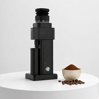 Moulin à café électrique en acier inoxydable, meule de 48 mm, boîtier en aluminium, capacité de 25-30 g, utilisation facile pour la maison, l'hôtel et le commerce