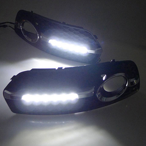 ไฟเดย์ไลท์ LED DRL 1 คู่ สำหรับรถยนต์ <span class=keywords><strong>Audi</strong></span> <span class=keywords><strong>Q5</strong></span> ปี 2010 2011 <span class=keywords><strong>2012</strong></span> 2013 ใช้เป็นไฟส่องสว่างกลางวัน ไฟเตือน และไฟตัดหมอก - Product Image 3