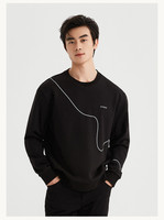Sweat-shirt à col rond pour homme, broderie minimaliste |   Logo personnalisé et vente en gros avec petit MOQ |   Stock disponible pour le marché UE/États-Unis