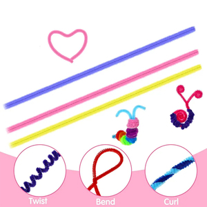 อุปกรณ์งานฝีมือ DIY คุณภาพสูง ไหมเชนิลล์หลากสี ขนาด 0.6*30 ซม. สำหรับงานประดิษฐ์ทำมือ ของใช้ DIY สำหรับเด็ก - Product Image 5