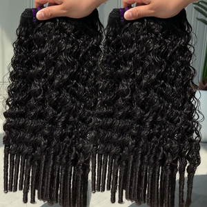 Mèches de cheveux humains vierges bruts d'Europe de l'Ouest, alignées sur les cuticules, bouclées, sans nœuds, sans perte, double épaisseur, pour salons haut de gamme - Product Image 2