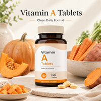 Tablet Vitamin a suplemen Palmitate asetat D E dengan peningkatan besar-besaran besar-besaran Vitamin a untuk perkembangan tulang kesehatan kulit