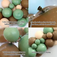 Ballons arc Kit guirlande Jungle thème fête Safari animaux Zoo forêt vert sauge Tan bébé douche décorations