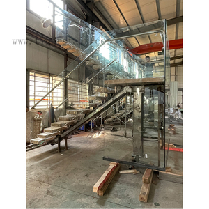 Valore pacchetto quadrato scala scala in vetro ringhiera <span class=keywords><strong>USA</strong></span> legno di quercia bianca passi tempo di produzione Mono stinger scala - Product Image 5