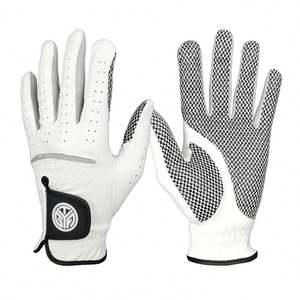 Guantes de Golf Unisex de Piel de Cabretta para Mano Izquierda/Derecha, Impermeables con Gránulos Antideslizantes, Suaves y Transpirables para Ciclismo y Deportes - Product Image 1