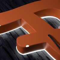 Lettres lumineuses LED multicolores personnalisables en acier inoxydable, signalétique biseautée sans bordure, étanche IP65, décoration directionnelle