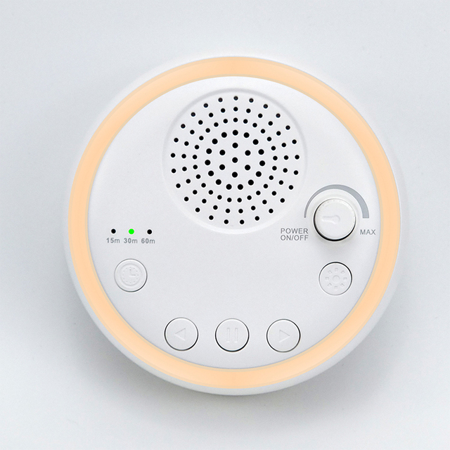Rechargeable USB White Noise Sleep Machine Mini Portable Speaker with LED Light night 16 Soothing Sounds machine