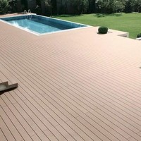 Planches de terrasse en composite bois-plastique de style européen, double face, à rainures 3D en relief, en bois d'acacia