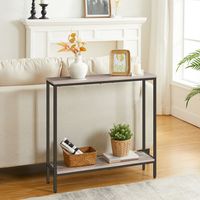 Vente en gros de table console industrielle étroite HOOBRO, table d'entrée mince, table de canapé avec étagère pour l'entrée du couloir du salon