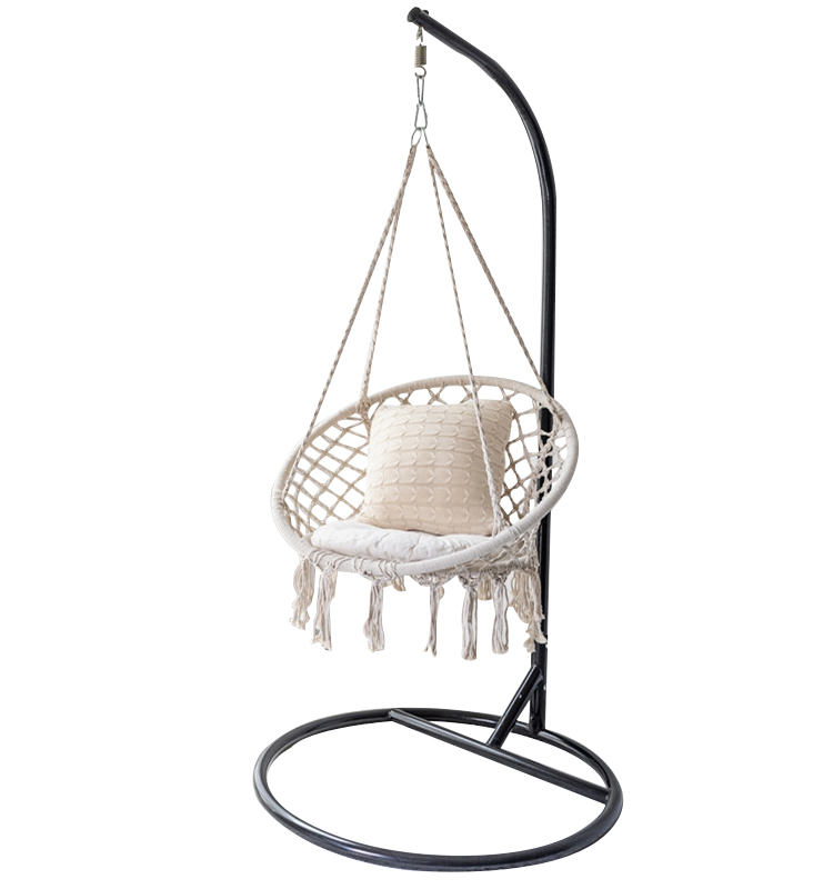 Скандинавском стиле низкая цена висячий стул сетки Nordic ручной работы из хлопка подвесная корзина