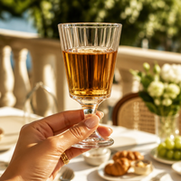 Vente en gros de tasses en verre de style classique européen, tasses transparentes pour thé, lait, café, verres à shot en verre ambré, tasses de mariage
