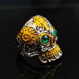 Fabricants <span class=keywords><strong>de</strong></span> bijoux <span class=keywords><strong>de</strong></span> mode personnalisés Crâne rétro gravé Chevalière personnalisée pour hommes - Product Image 4