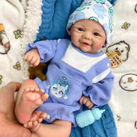 Poupées Bébé Reborn Réalistes en Silicone de 17 pouces, Modèle Vivienne, Poupées Souple et Lestée Souriantes, Certifiées CPC/CE