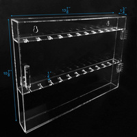 Design Premium Acrylique Souvenir Cuillère Vitrine Montable au Mur Organisateur de Stockage Support