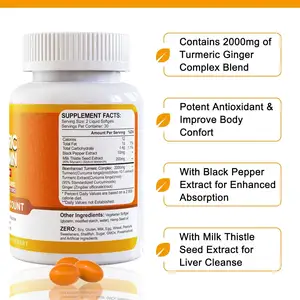 Soft Gel Capsule Curcumin Plus Healthcare Supplement Herbal Extract Curcumin Soft Capsules For Sale