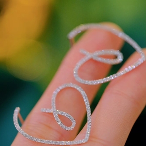 Boucles d'oreilles en or 18 carats avec design cœur Xinfly, 0,72 ct, bijoux fins naturels - Product Image 2